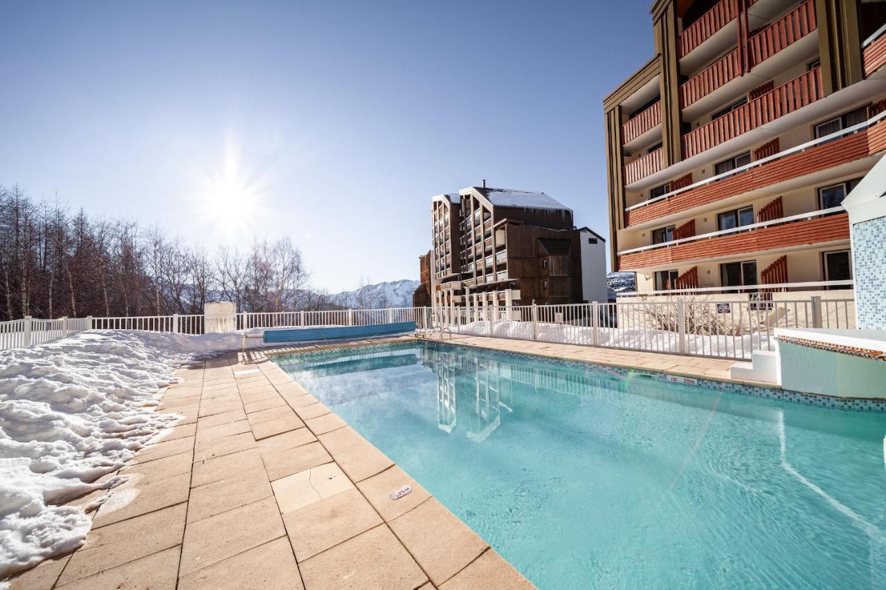 Appartement Pour 5 - Residence Avec Piscine Et Spa Huez Esterno foto